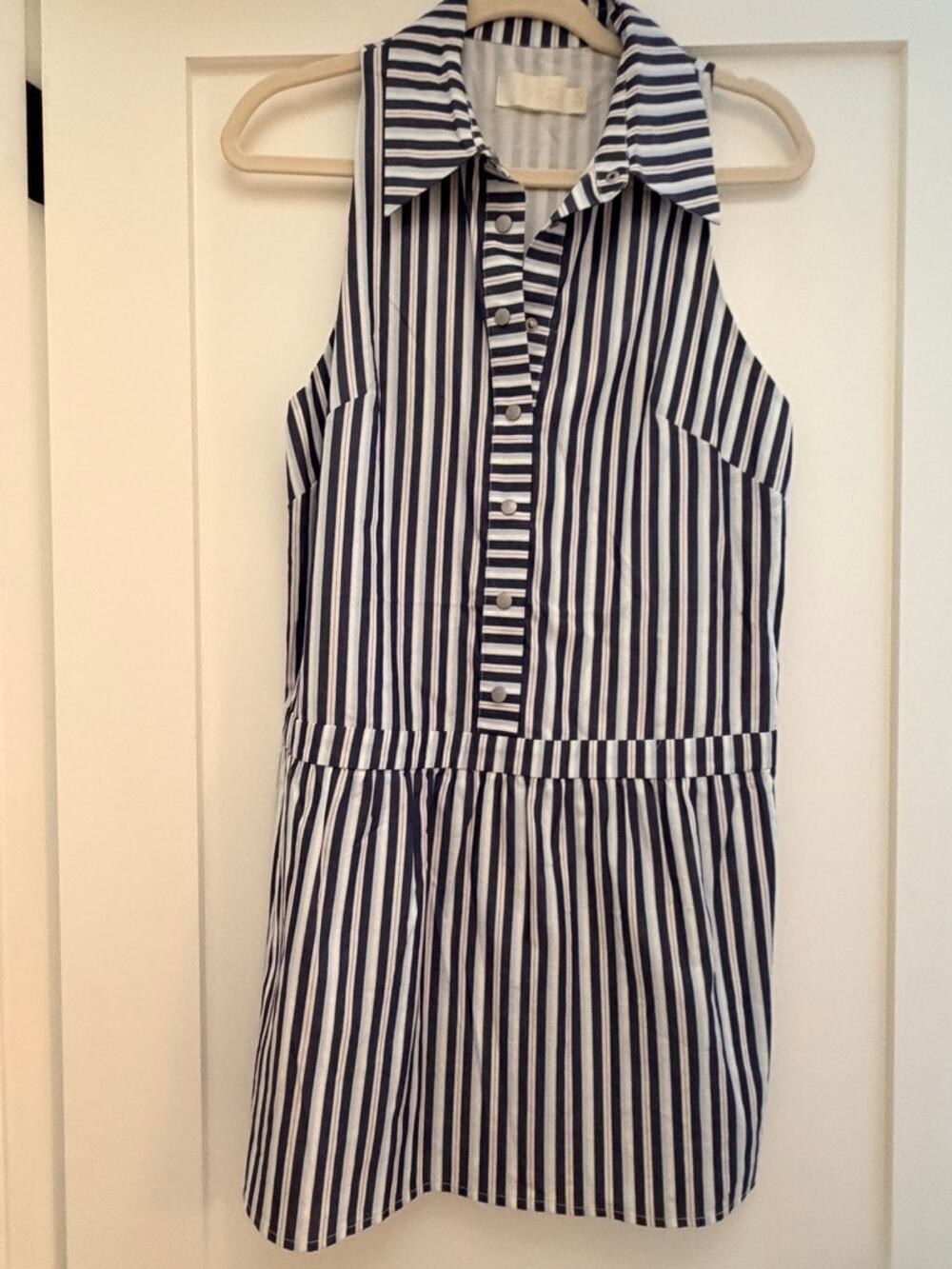 The Jetset Diaries Blue Striped Shirt Dress - Size XS